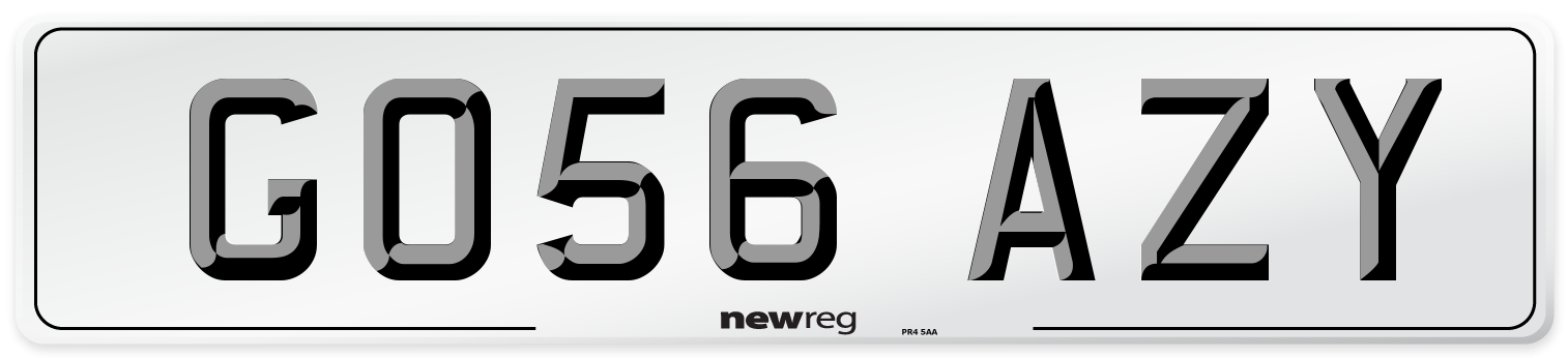 GO56 AZY Number Plate from New Reg